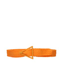 Bottega Veneta Herrens Gürtel Orange/Mandarinengummi
