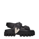 Alexander Mc Queen Men's Leather Black Sandals