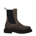 Brunello Cucinelli Women's Ankle Boots Suede Gray/Taupe