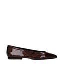 Loro Piana Primula Women's Patent Leather Brown Ballerina Flats