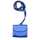 Pineider Gift Idea Airpods Case Men Blue/Electric Blue Leather