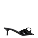 Prada Femme's Sandales noires en cuir verni