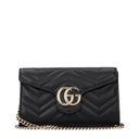 Gucci Marmont Pochette Women's Leather Black