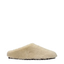 Prada Damens Pantoletten und Clogs Fell Beige/Travertin
