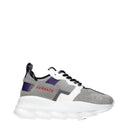 Versace Women's Suede Sneakers Gray/Purple