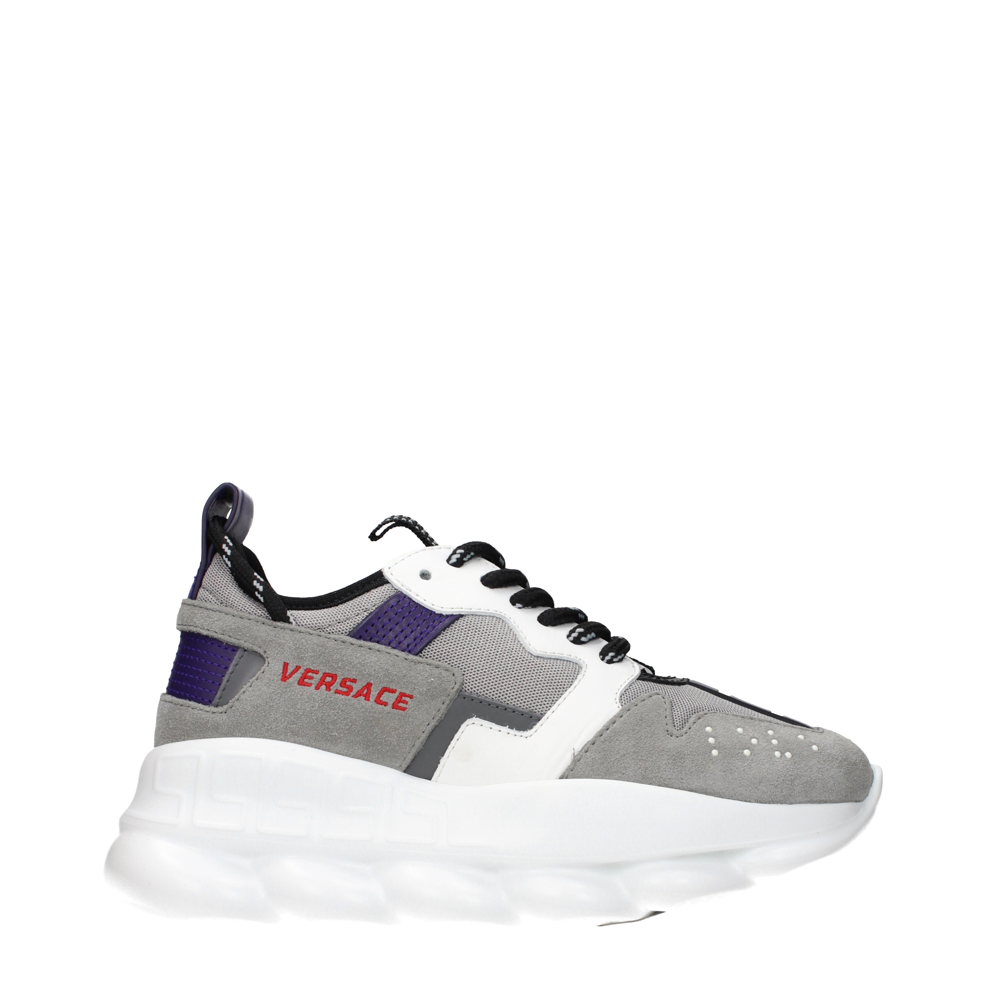 Versace Women's Suede Sneakers Gray/Purple