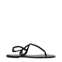Isabel Marant Women's Leather Flip Flops Black