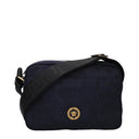 Versace Men's Crossbody Bags Fabric Blue/Navy Blue