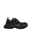 Versace Damens Turnschuhe aus schwarzem Stoff