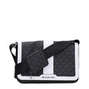 Michael Kors Cooper Crossbody Bag For Men In Black/Bright White Fabric