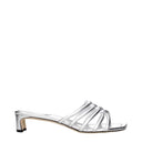 Skórzane sandały damskie Jimmy Choo Carmel w kolorze srebrnym
