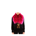 Mr & Mrs Foulard Neck Donna Fur Fuchsia