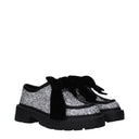 Jimmy Choo Marlow Women's Glitter Loafers Silver/Black