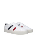 Moncler Sneakers Monaco 2 Uomo's Pelle Bianca/Blu Scuro