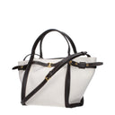 Tod's Women's Handbags White/Brown Fabric