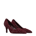 Prada Damens Pump rot/lila Stoff