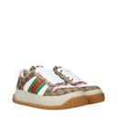 Gucci Women's Sneakers Fabric Beige/Pink