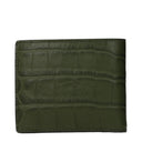 Versace Men's Wallet Green/Olive Leather