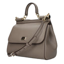Dolce&Gabbana Women's Sicily Handbags In Light Grey/Mud Leather