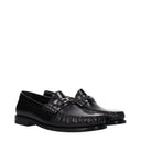 Céline Triomphe Hommes Mocassins Cuir Noir/Argent