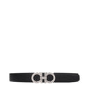 Salvatore Ferragamo Men's Belts Fabric Gray/Black