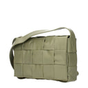 Bottega Veneta Men's Cassette Crossbody Bag Green/Travertine Leather