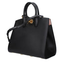 Salvatore Ferragamo Women's Studio Box Leather Handbags Black