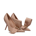 Salvatore Ferragamo Erica Women's Décolleté Beige/Amaretto Satin