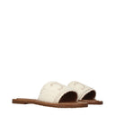 Celine Lympia Women's Slippers And Clogs Beige/Ecru Fabric