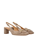 Sandały damskie Tod's Zamszowe, beżowe/Cappuccino