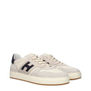 Hogan Men's Sneakers Leather Beige/Dark Blue