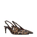 Dolce&Gabbana Women's Sandals Brown Patent/Leopard Print