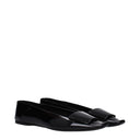 Saint Laurent Damess Ballerina lak zwart