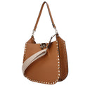 Valentino Garavani Women's Rockstud Shoulder Bag Brown/Almond Leather