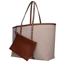 Valentino Garavani Women's Shoulder Bags Beige/Tobacco Fabric