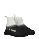Love Moschino Women's Sneakers Fabric Black/Dirty White
