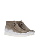 Clarks Wallabee Hombres Botas Ante Gris/Blanco