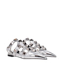 Valentino Garavani Women's Sandals Silver Patent Leather