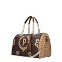 Pollini Women's Handbags Pvc Brown/Cream