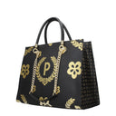 Pollini Mujers Bolsos De Hombro Pvc Negro/Oro