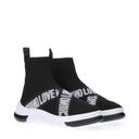 Me encanta Moschino Mujers Zapatillas de Tela Negro/Blanco