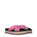 Kenzo Slippers And Clogs Women Fabric Fuchsia