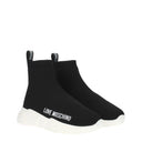 Love Moschino Women's Fabric Sneakers Black/White
