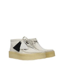 Clarks Wallabeecup Women's Boots Suede White/Dirty White
