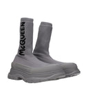 Szare, materiałowe buty męskie Alexander Mc Queen