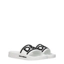 Dolce&Gabbana Women's Flip Flops And Clogs Rubber White/Black