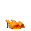 Bottega Veneta Women's Sandals Orange/Mandarin Leather