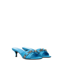 Balenciaga Cagole Sandals Women's Leather Blue/Cyan