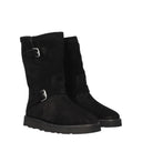 Kenzo Mujers Botas Vibram Ante Negro