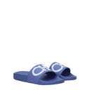 Salvatore Ferragamo Women's Groovy Flip Flops And Clogs Rubber Blue/Blue Shadow